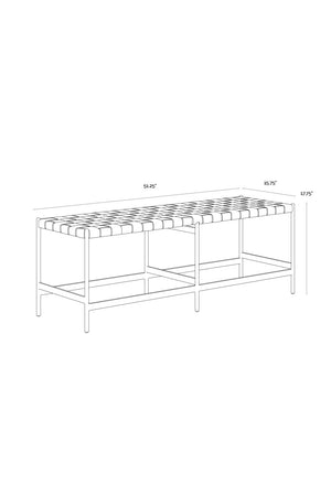   Modern European furniture - Hand-Woven Leather Bench - www.oroa.com | Oroa.com