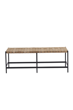   Modern European furniture - Hand-Woven Leather Bench - www.oroa.com | Oroa.com