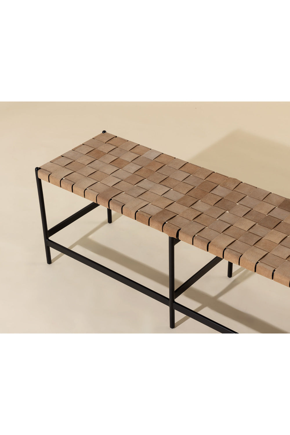   Modern European furniture - Hand-Woven Leather Bench - www.oroa.com | Oroa.com