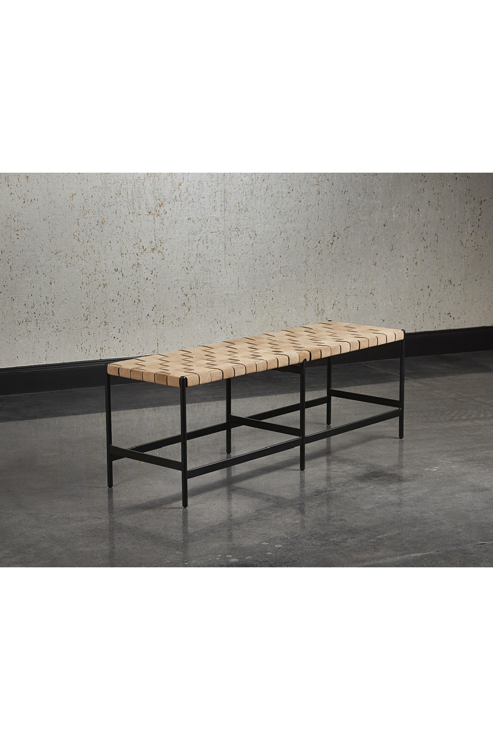   Modern European furniture - Hand-Woven Leather Bench - www.oroa.com | Oroa.com