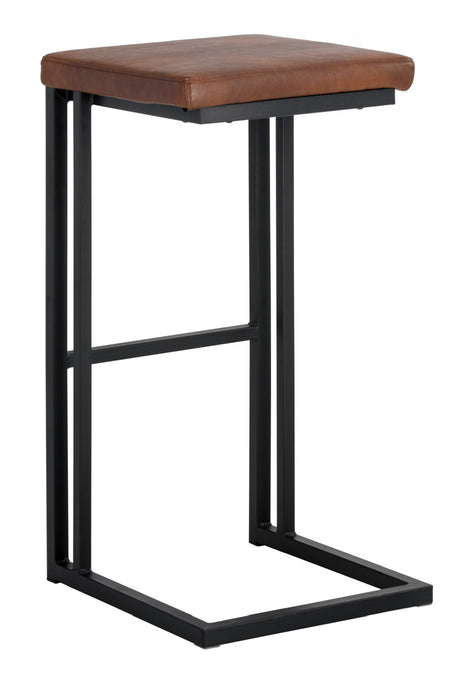  Modern European furniture - Leather Look Cantilevered Bar Stool - www.oroa.com | Oroa.com