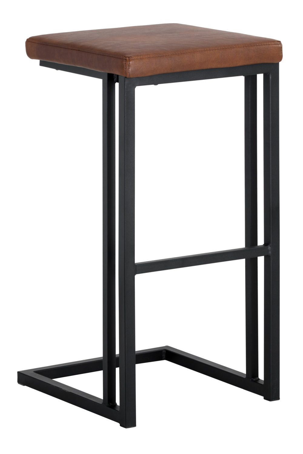   Modern European furniture - Leather Look Cantilevered Bar Stool - www.oroa.com | Oroa.com