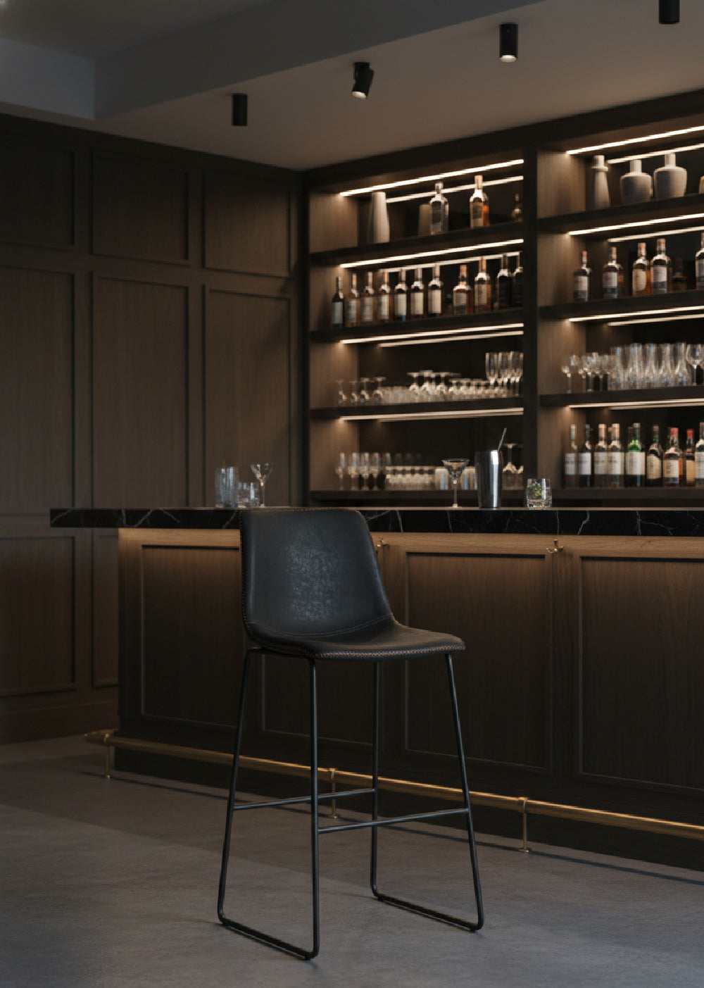   Modern European furniture - Antique Black Bar Stool - www.oroa.com | Oroa.com