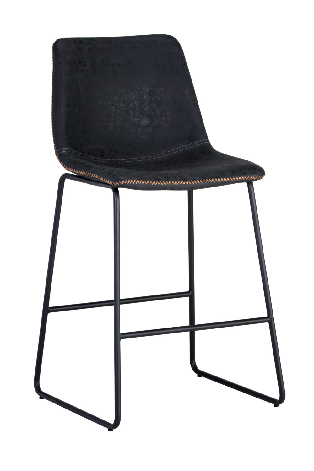   Modern European furniture - Leather-Look Mid-Century Counter Stools (2) - www.oroa.com | Oroa.com