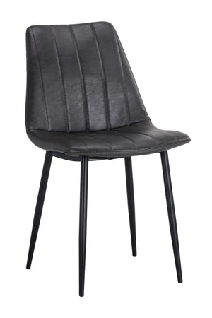   Modern European furniture - Channel-Tufted Dining Chairs (2) - www.oroa.com | Oroa.com