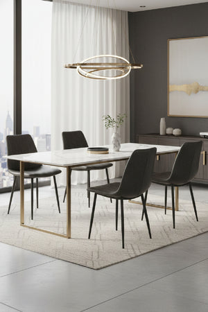   Modern European furniture - Channel-Tufted Dining Chairs (2) - www.oroa.com | Oroa.com