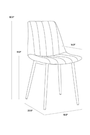   Modern European furniture - Channel-Tufted Dining Chairs (2) - www.oroa.com | Oroa.com