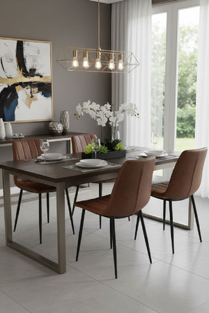   Modern European furniture - Channel-Tufted Dining Chairs (2) - www.oroa.com | Oroa.com