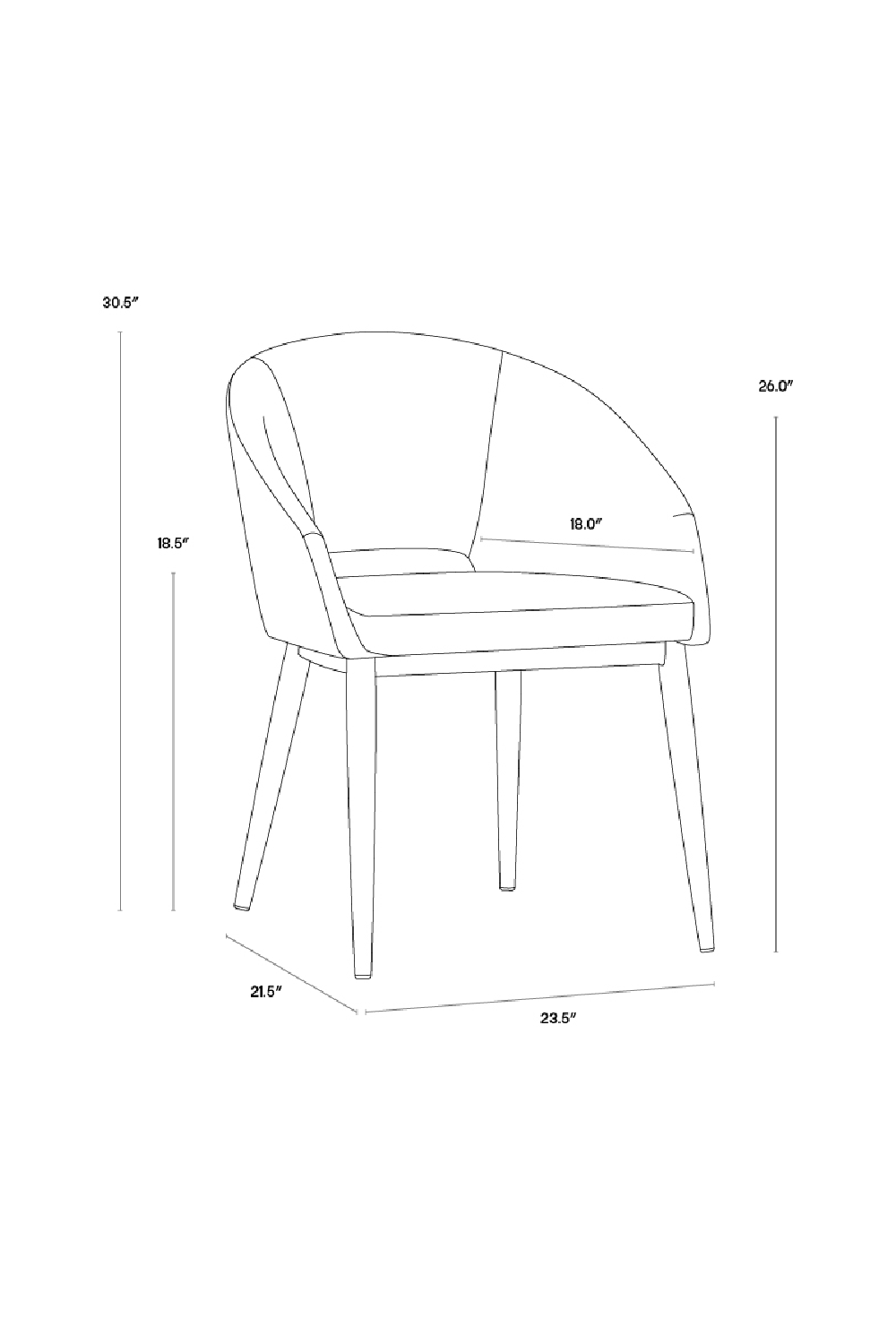   Modern European furniture - Cutout-Back Dining Amchair - www.oroa.com | Oroa.com