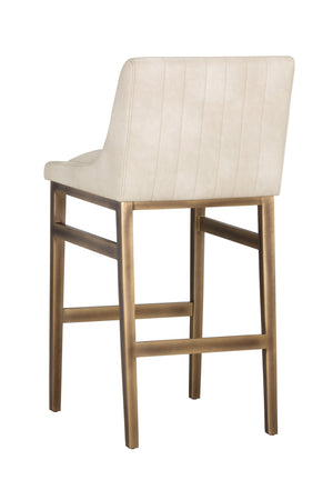   Modern European furniture - Leather-Look Vertical-Channeled Bar Stool - www.oroa.com | Oroa.com