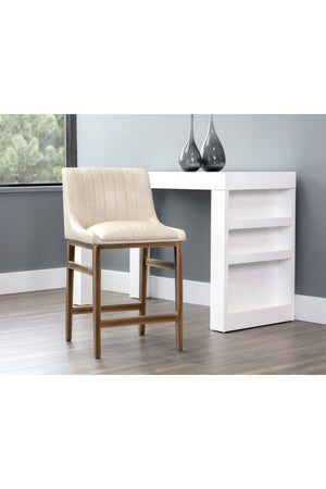   Modern European furniture - Channel-Tufted Counter Stool - www.oroa.com | Oroa.com