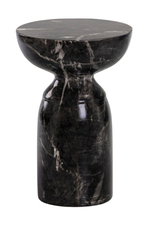  Modern European furniture - Round Marble-Look Indoor/Outdoor End Table - www.oroa.com | Oroa.com