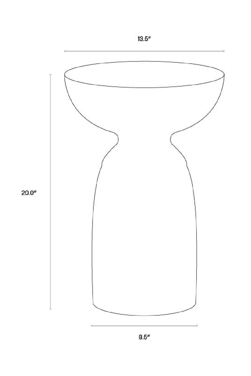   Modern European furniture - Round Marble-Look Indoor/Outdoor End Table - www.oroa.com | Oroa.com