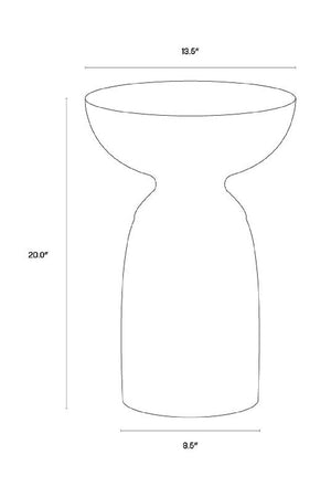   Modern European furniture - Round Marble-Look Indoor/Outdoor End Table - www.oroa.com | Oroa.com