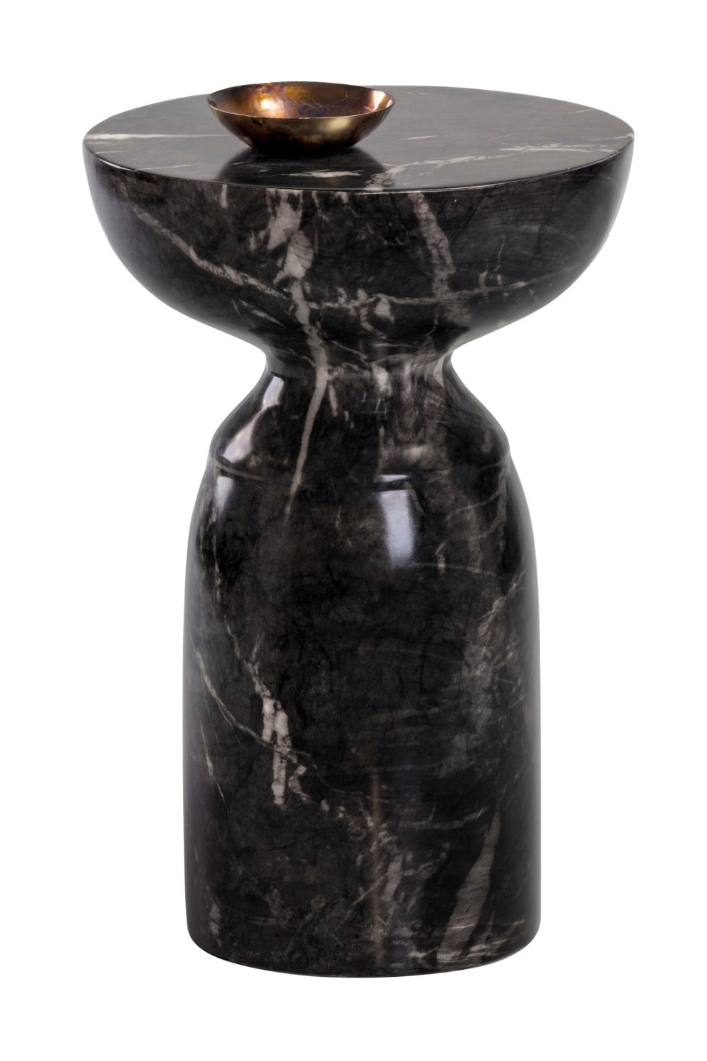   Modern European furniture - Round Marble-Look Indoor/Outdoor End Table - www.oroa.com | Oroa.com