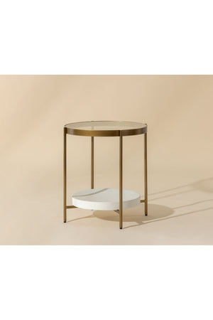   Modern European furniture - Gold Framed Glass Side Table - www.oroa.com | Oroa.com