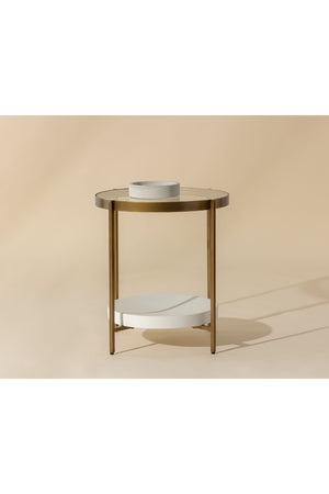   Modern European furniture - Gold Framed Glass Side Table - www.oroa.com | Oroa.com