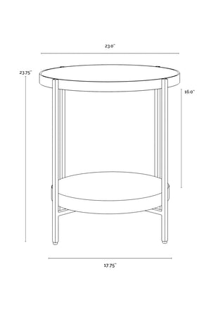   Modern European furniture - Gold Framed Glass Side Table - www.oroa.com | Oroa.com