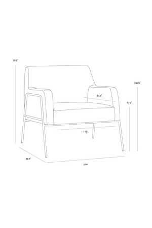   Modern European furniture - Fabric Upholstered Lounge Chair - www.oroa.com | Oroa.com