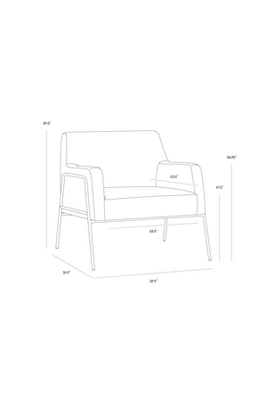   Modern European furniture - Fabric Upholstered Lounge Chair - www.oroa.com | Oroa.com