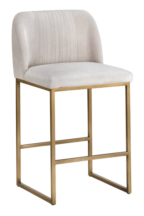   Modern European furniture - Ruched-Back Fabric Counter Stool - www.oroa.com | Oroa.com