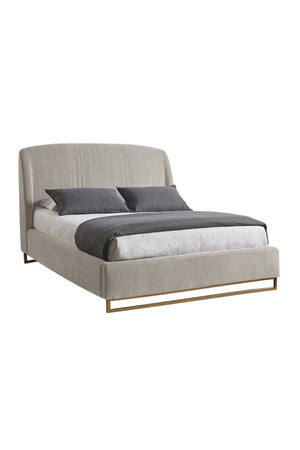   Modern European furniture - Gray Ruched Headboard Bed - www.oroa.com | Oroa.com