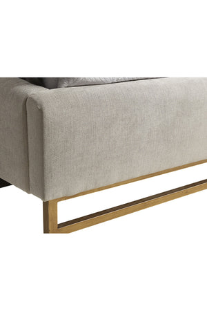   Modern European furniture - Gray Ruched Headboard Bed - www.oroa.com | Oroa.com