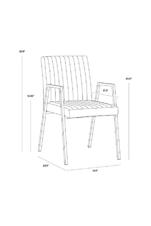   Modern European furniture - Channeled Leather Look Dining Chair - www.oroa.com | Oroa.com
