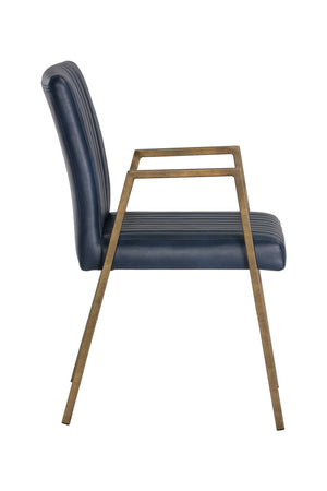   Modern European furniture - Channeled Leather Look Dining Chair - www.oroa.com | Oroa.com