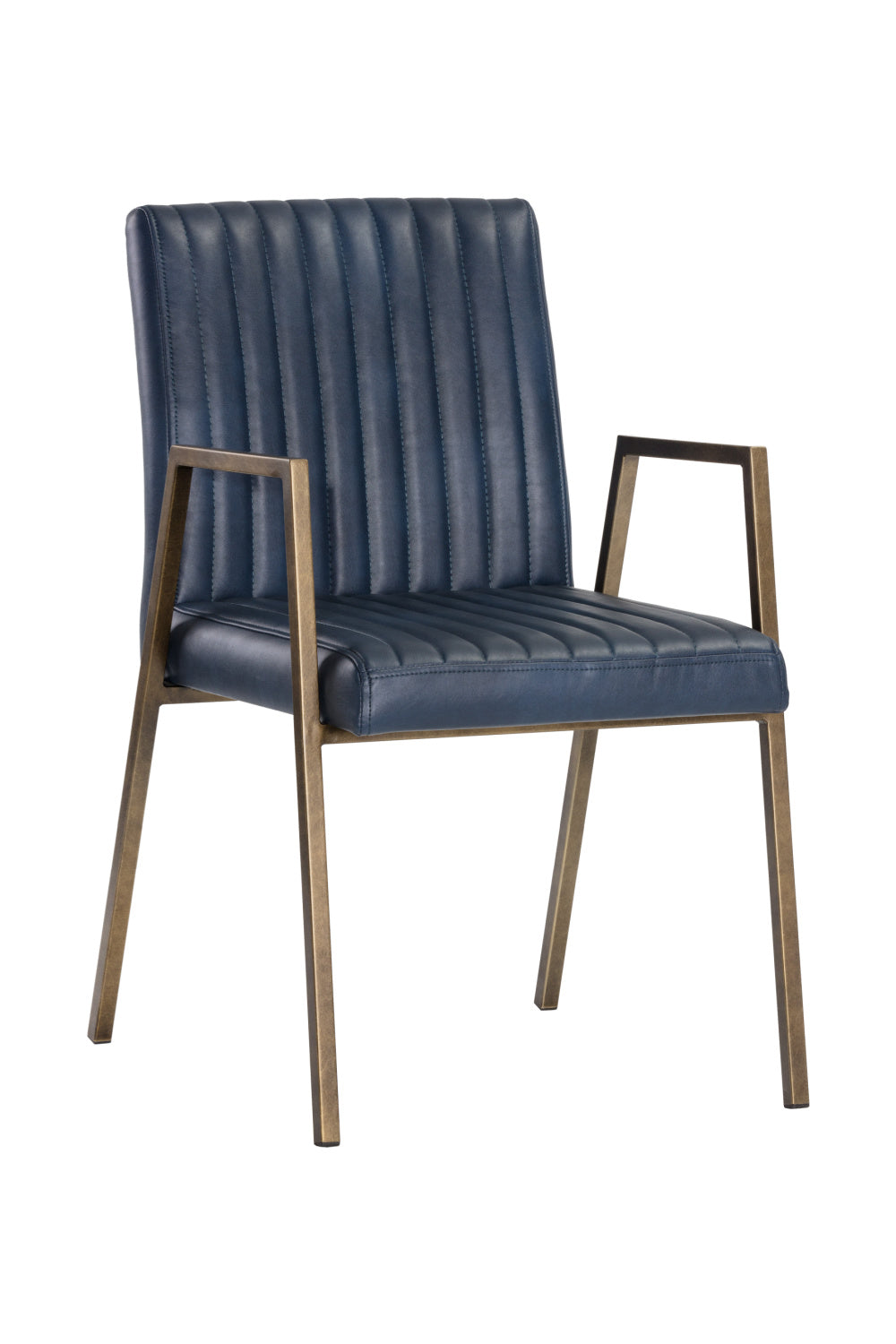   Modern European furniture - Channeled Leather Look Dining Chair - www.oroa.com | Oroa.com