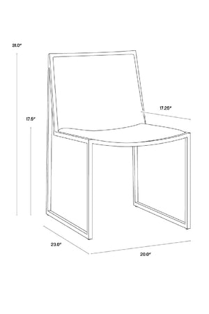   Modern European furniture - Cream Leather Look Dining Chairs (2) - www.oroa.com | Oroa.com