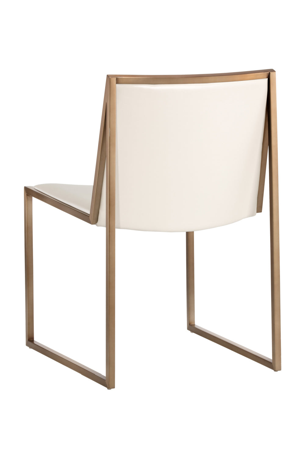   Modern European furniture - Cream Leather Look Dining Chairs (2) - www.oroa.com | Oroa.com