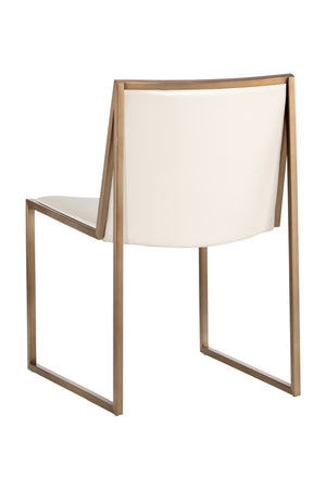   Modern European furniture - Cream Leather Look Dining Chairs (2) - www.oroa.com | Oroa.com