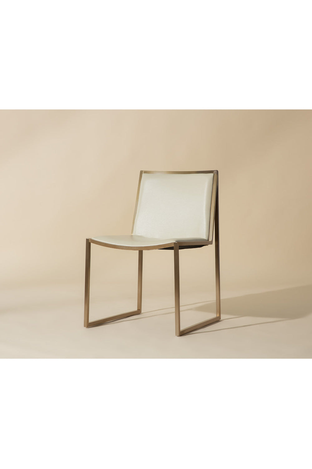   Modern European furniture - Cream Leather Look Dining Chairs (2) - www.oroa.com | Oroa.com