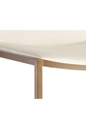   Modern European furniture - Cream Leather Look Dining Chairs (2) - www.oroa.com | Oroa.com