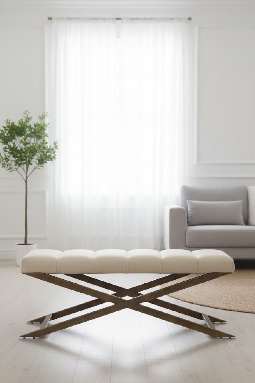   Modern European furniture - Channel Tufted Bench - www.oroa.com | Oroa.com