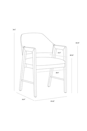   Modern European furniture - Smoked Acacia Frame Dining Chair - www.oroa.com | Oroa.com