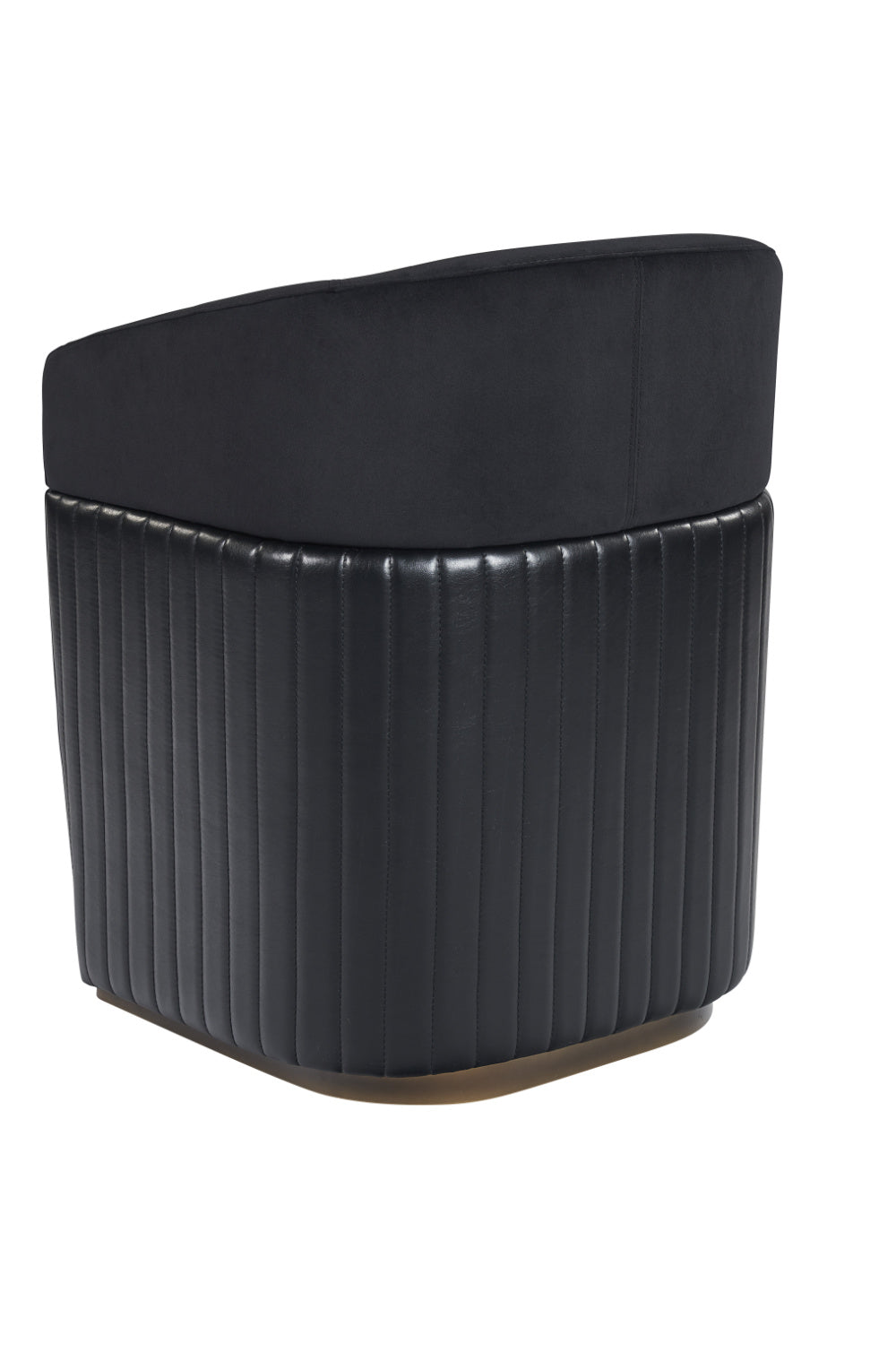   Modern European furniture - Black Leather Wheeled Lounge Chair - www.oroa.com | Oroa.com