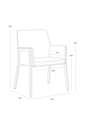   Modern European furniture - Leather Look Dining Armchair - www.oroa.com | Oroa.com