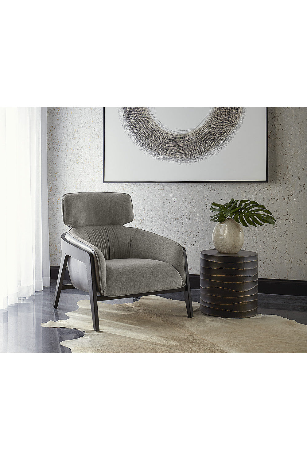   Modern European furniture - Black Cylindrical End Table - www.oroa.com | Oroa.com