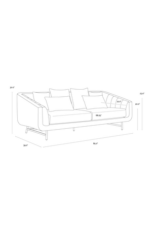   Modern European furniture - Channeled-Back 6-Cushion Sofa - www.oroa.com | Oroa.com