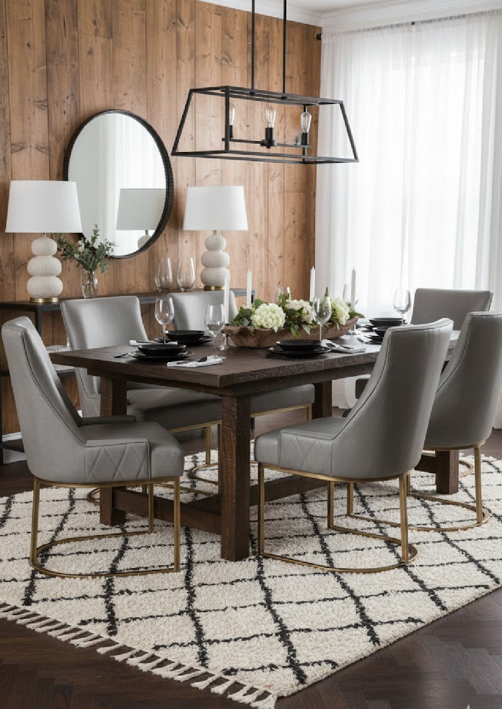   Modern European furniture - Bronze Cantilever Leather Dining Chairs (2) - www.oroa.com | Oroa.com