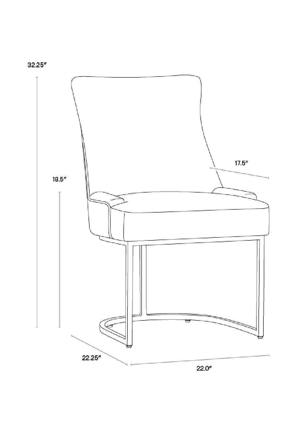   Modern European furniture - Bronze Cantilever Leather Dining Chairs (2) - www.oroa.com | Oroa.com