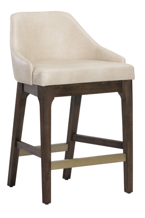   Modern European furniture - Cream Leather Look Counter Stool - www.oroa.com | Oroa.com