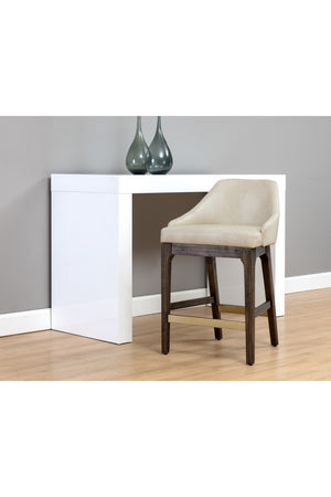   Modern European furniture - Cream Leather Look Counter Stool - www.oroa.com | Oroa.com