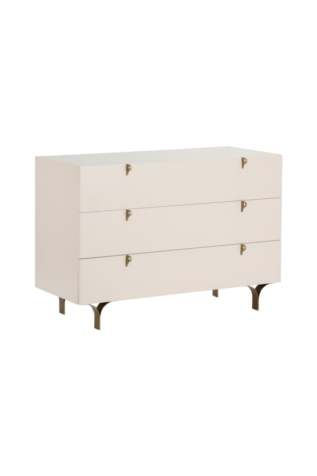 Modern European furniture - Cream Rubberwood 3-Drawer Dresser - www.oroa.com