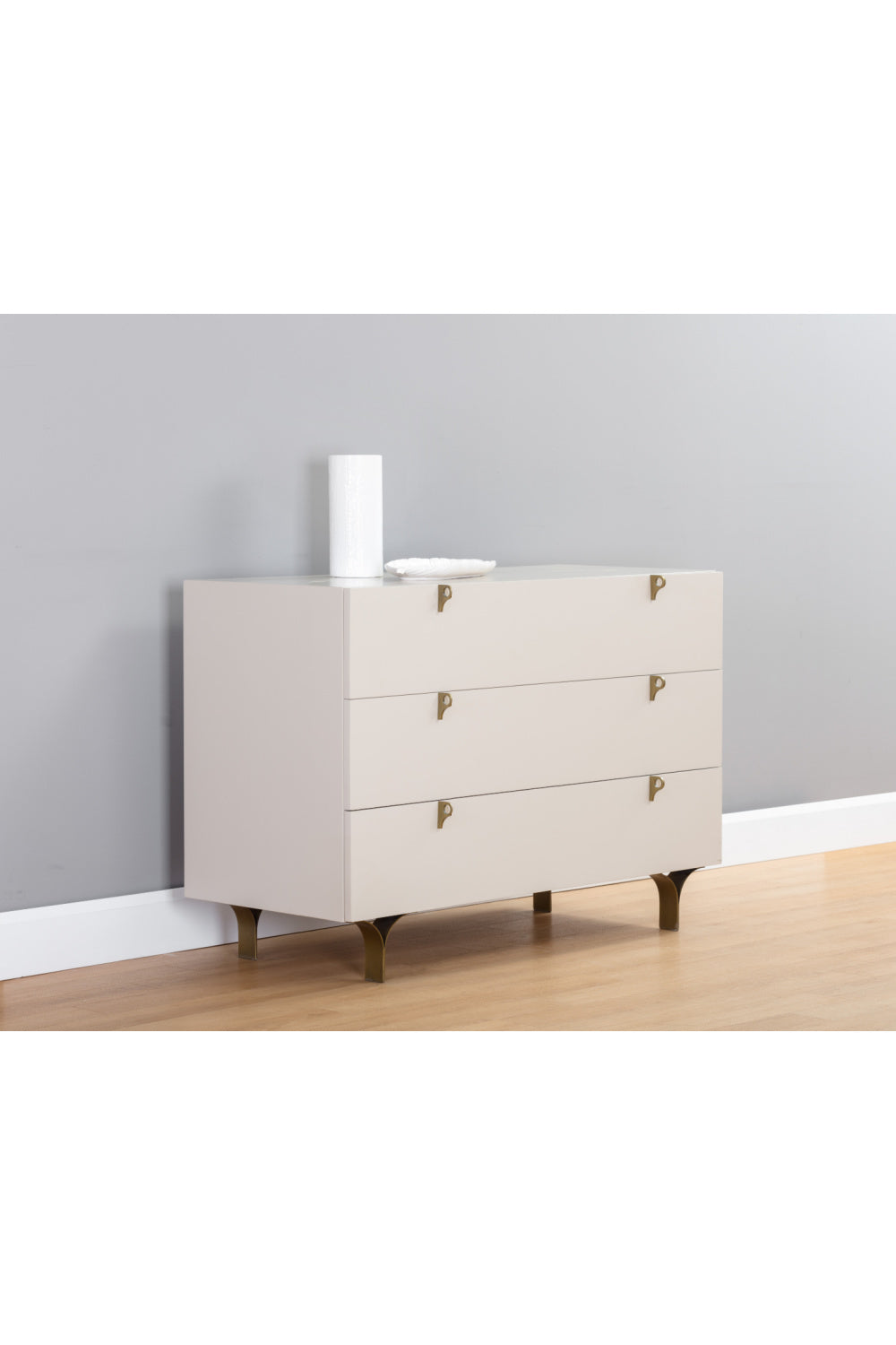   Modern European furniture - Cream Rubberwood 3-Drawer Dresser - www.oroa.com | Oroa.com
