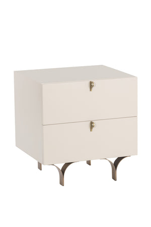   Modern European furniture - Cream Wood 2-Drawer Nightstand - www.oroa.com | Oroa.com