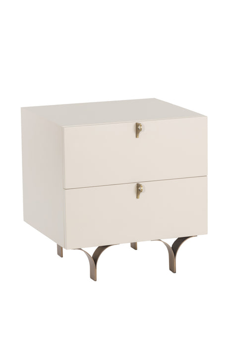   Modern European furniture - Cream Wood 2-Drawer Nightstand - www.oroa.com | Oroa.com