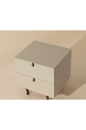   Modern European furniture - Cream Wood 2-Drawer Nightstand - www.oroa.com | Oroa.com